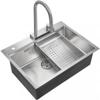 Кухонная мойка Milacio Denia 68 MC.77410 Нержавеющая сталь — фото 1, Кухонные мойки