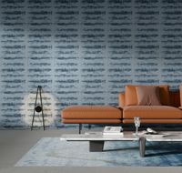 Обои Milassa Okinava Ok5 006 Флизелин (1*10,05) Синий, Штукатурка — фото 2, Обои для стен