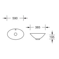 Раковина-чаша Ceruttispa 59 CR7027 9946 Белая — фото 4, Раковины накладные