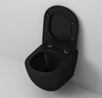 Товар: Унитаз Grossman Tornado GR-4455BMSQ подвесной Черный матовый с сиденьем Микролифт - фото 4 Унитаз Grossman Tornado GR-4455BMSQ подвесной Черный матовый с сиденьем Микролифт — фото 4, Подвесные унитазы