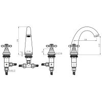 Товар: Смеситель для раковины Boheme Royal Cristal 297-Royal/CRST-black Золото - фото 2 Смеситель для раковины Boheme Royal Cristal 297-Royal/CRST-black Золото — фото 2, Смесители