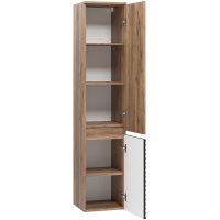 Шкаф пенал Brevita Dakota 35 R DAK-050350-19/02П Черный кварц Дуб Галифакс олово — фото 7, Мебель для ванной