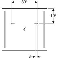 Зеркало Geberit Option 500.589.00.1 с подсветкой с механическим выключателем — фото 4, Зеркала в ванную комнату
