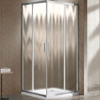 Душевой уголок Vincea Garda 120х110 VSS-1G1112CH профиль Хром стекло шиншилла — фото 1, Прямоугольные душевые уголки