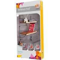 Полка Tekno-tel MG502 Черная матовая Светлое дерево — фото 3, Полки для ванной и душа