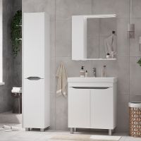 Зеркало со шкафом Volna Lake 70 L zsLAKE70.L-01 с подсветкой Белое — фото 6, Зеркальные шкафы в ванную