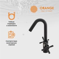 Товар: Смеситель для раковины Orange Mia M34-011B Черный матовый - фото 8 Смеситель для раковины Orange Mia M34-011B Черный матовый — фото 8, Смесители
