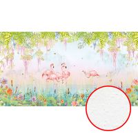 Фреска Ortograf Flora 31253 Фактура бархат FX Флизелин (5*2,7) Разноцветный, Птицы/Цветы — фото 1, Фрески