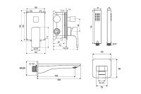 Смеситель для ванны Excellent Keria AREX.SET.2025CR Хром — фото 6, Смесители