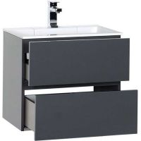 Тумба под раковину Aquanet Алвита 60 183991 подвесная Серый антрацит — фото 2, Тумбы под раковину