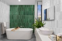 Керамическая плитка Monopole Ceramica Martinica Green настенная 7,5x30 см — фото 2, Керамическая плитка