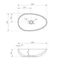 Раковина-чаша Abber Kristall 60 AT2811Amber Желтая — фото 5, Раковины накладные