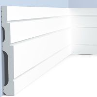 Плинтус HIWOOD B120V1 2000x120x16 мм — фото 1, Плинтуса напольные