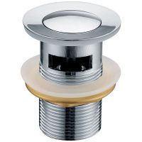 Донный клапан Kaiser 8035 click-clack Хром — фото 1, Донные клапаны