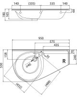 Раковина Ravak Avocado Comfort 95 P XJ9P1100000 Белая — фото 4, Раковины