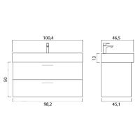 Товар: Тумба под раковину Creto Tivoli 100 8-1378S подвесная Soft - фото 4 Тумба под раковину Creto Tivoli 100 8-1378S подвесная Soft — фото 4, Мебель для ванной