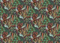 Обои Grandeco Ciara A 63202 Винил на флизелине (0,53*10,05) Разноцветный, Листья/Птицы — фото 2, Обои для стен