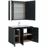 Товар: Комплект мебели для ванной Aquanet Алвита New 100 273986 подвесной Антрацит - фото 4 Комплект мебели для ванной Aquanet Алвита New 100 273986 подвесной Антрацит — фото 4, Комплекты мебели для ванной