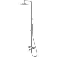 Душевая система Whitecross Y brushed nickel Y1234NIB с термостатом Брашированный никель — фото 1, Душевое оборудование. Душевая программа