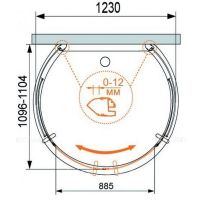 Акриловый поддон для душа Cezares Tray A 123x110 TRAY-A-MODENA-O-123/110-15-W Белый — фото 3, Акриловые душевые поддоны