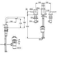 Товар: Смеситель для раковины Kludi Pure Solid 343940575 Хром - фото 3 Смеситель для раковины Kludi Pure Solid 343940575 Хром — фото 3, Смесители