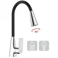 Смеситель для кухни Frap H71 F4471 Хром Черный — фото 2, Смесители для кухни