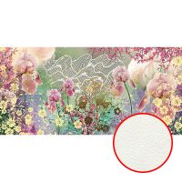 Фреска Ortograf Цветы 3045 Фактура флок FLK Флизелин (5,6*2,7) Разноцветный, Цветы/Абстракция — фото 1, Фрески