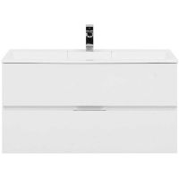 Товар: Тумба под раковину Aquanet Алвита 100 235341 подвесная Белая - фото 2 Тумба под раковину Aquanet Алвита 100 235341 подвесная Белая — фото 2, Мебель для ванной