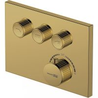 Смеситель для душа WasserKRAFT Sauer 7158 Thermo с термостатом Золото глянцевое — фото 1, Смесители