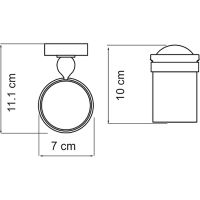 Стакан для зубных щеток WasserKRAFT Aland K-8528 Хром — фото 3, Мыльницы