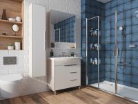 Тумба под раковину Aquaton Рико 80 1A215401RIB90 Белый Ясень фабрик — фото 4, Тумбы под раковину