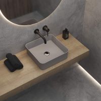 Раковина-чаша Berges Ego SL 38 181060 Серая матовая — фото 3, Раковины накладные