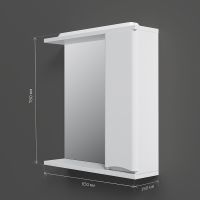 Товар: Зеркало со шкафом AM.PM Like 65 R M80MPR0651WG с подсветкой Белый - фото 8 Зеркало со шкафом AM.PM Like 65 R M80MPR0651WG с подсветкой Белый — фото 8, Зеркальные шкафы в ванную