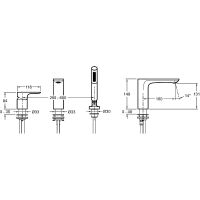 Смеситель на борт ванны Jacob Delafon Aleo Хром арт-E72292-CP — фото 2, Смесители на борт ванны