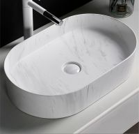 Раковина-чаша Ceruttispa 50 CR0055B MMW1 СТ9540 Белый матовый мрамор — фото 6, Раковины накладные