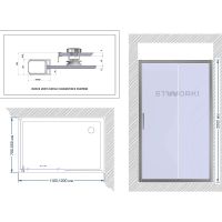 Душевой уголок STWORKI Эстерсунд 120x80 3GW012TTKK000 профиль Хром матовый стекло прозрачное — фото 8, Душевые уголки
