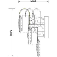 Товар: Настенный светильник Artelamp Vivien A2719AP-2GO Прозрачный Золото - фото 4 Настенный светильник Artelamp Vivien A2719AP-2GO Прозрачный Золото — фото 4, Светильники