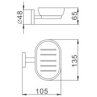 Мыльница D-Lin D220111 Черная матовая — фото 2, Мыльницы