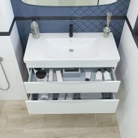 Товар: Тумба под раковину Caprigo Lento 100 36214-SF027 подвесная Белая матовая - фото 3 Тумба под раковину Caprigo Lento 100 36214-SF027 подвесная Белая матовая — фото 3, Мебель для ванной