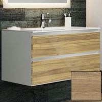 Тумба с раковиной SanVit Авеню-2 120 kavenu2120 с фактурой под дерево подвесная Карпатская ель — фото 1, Тумбы с раковиной