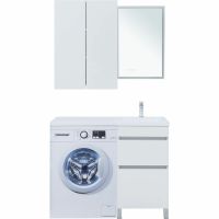 Тумба под раковину Aquanet Вега 110 329123 Белый глянец — фото 6, Мебель для ванной