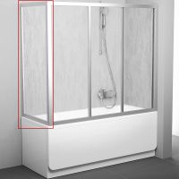 Боковая стенка для шторки на ванну Ravak Supernova APSV-80 95040U0241 профиль Сатин стекло Rain — фото 1, Боковые стенки