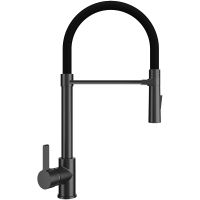 Смеситель для кухни Ulgran Classic U-024 Черный матовый — фото 1, Смесители