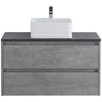 Тумба под раковину BelBagno Kraft 100 KRAFT-1000-2C-SO-CG подвесная Cemento Grigio — фото 16, Тумбы под раковину