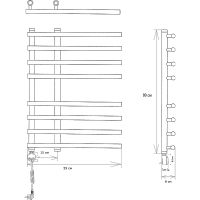 Товар: Электрический полотенцесушитель EWRIKA Медея LT 80x55 EL Хром - фото 6 Электрический полотенцесушитель EWRIKA Медея LT 80x55 EL Хром — фото 6, Электрические полотенцесушители