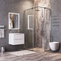 Зеркало Bond Cube 60x80 M44ZE-6080 с подсветкой с сенсорным выключателем — фото 3, Мебель для ванной