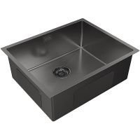 Кухонная мойка Paulmark Next 54 Uni PM215444-GM Вороненая сталь — фото 2, Кухонные мойки