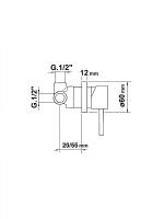Смеситель для душа Reitano Rubinetteria Rhapsody 5505PCROCR Хром — фото 2, Смесители