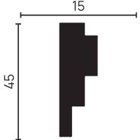 Молдинг Decor-Dizayn DD625 2000x15x45 мм — фото 4, Молдинги