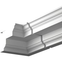 Внутренний угол Европласт 4.32.121 302x168x302 мм — фото 1, Фасадный декор